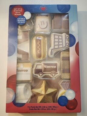 Costco Branded Scented Bath Bomb Gift Set – Gold & Pastel Assortment. New.